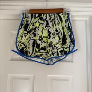 Nike Women's Athletic Shorts - Neon Green and Black